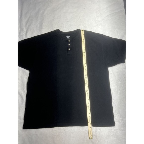 CARHARTT Men's Size 2XL Original Fit Short Sleeve Pocket Henley T-Shirt Black - Picture 5 of 6